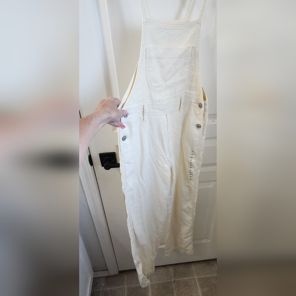 American Eagle Outfitters Cream Overalls